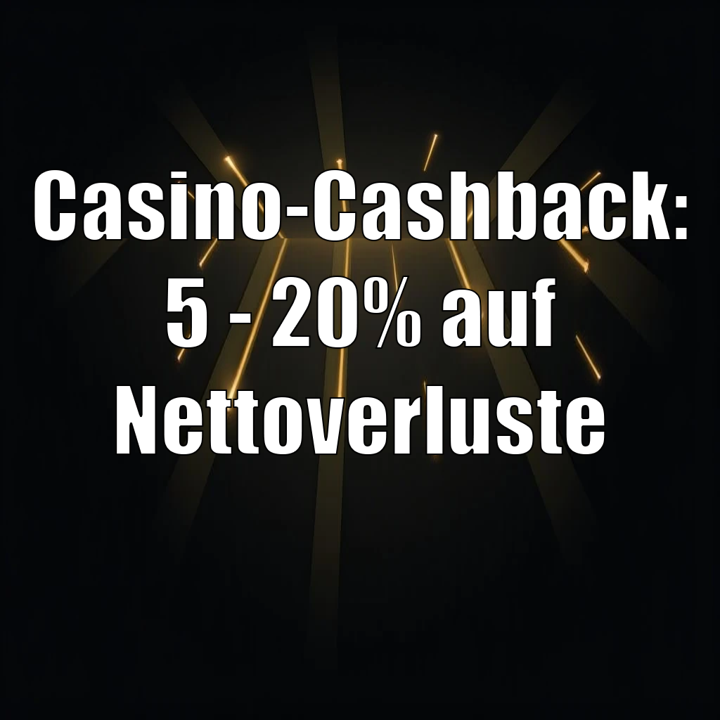 Casino-Cashback: 5 - 20% auf Nettoverluste Casino-Cashback: 5 - 20% auf Nettoverluste